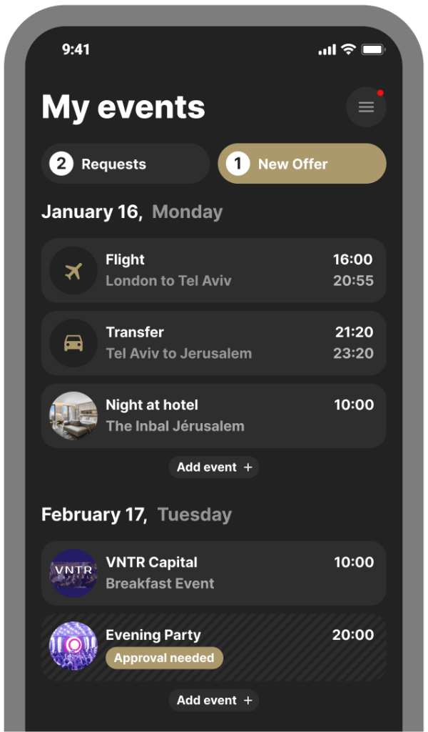 Perfect.Live - premium concierge services app.