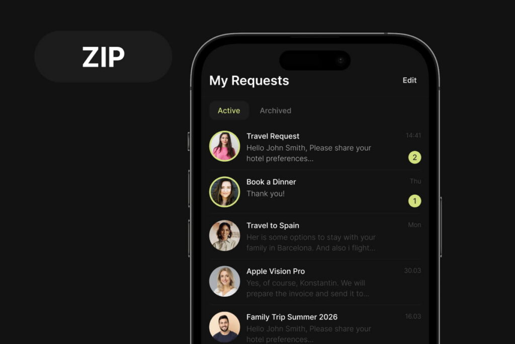 Perfect.Live application mockups, ZIP download preview