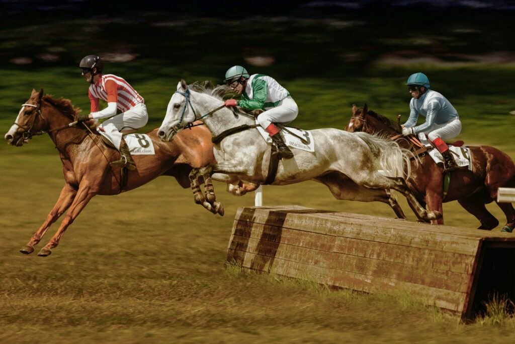 Racing action during the Aintree festival — Perfect.Live