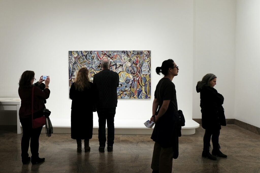 Gallery crowds during Art Basel week, when private events and regular diners compete for the same tables