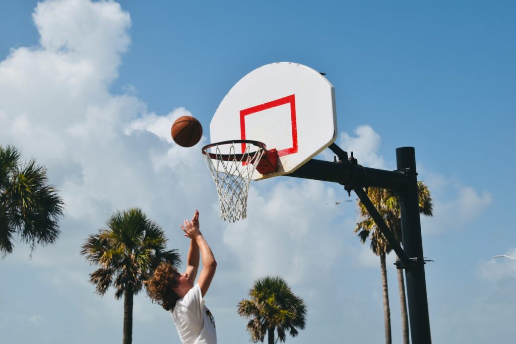 Player shooting during a game — Perfect.Live