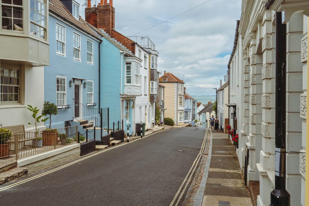 The waterfront town of Cowes on the Isle of Wight