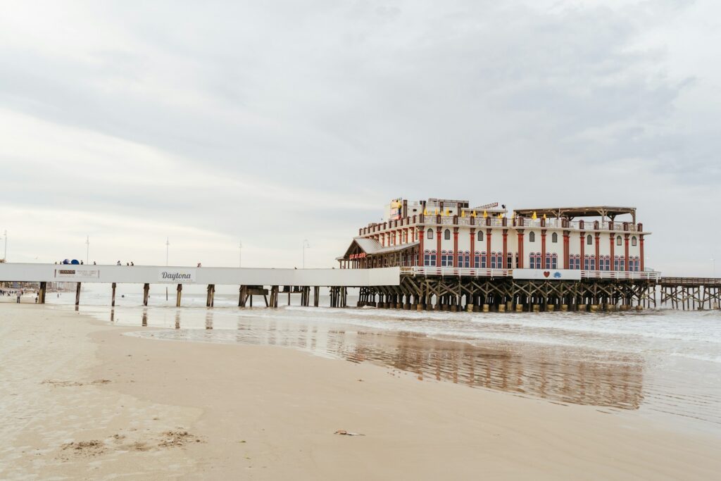 The Main Street Pier on the Atlantic coast at Daytona Beach in Florida