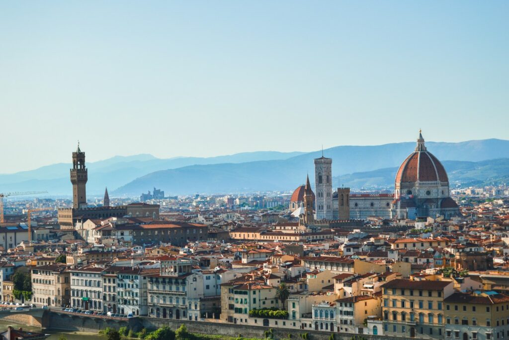 Florence skyline with the Duomo and the tower of the Palazzo Vecchio