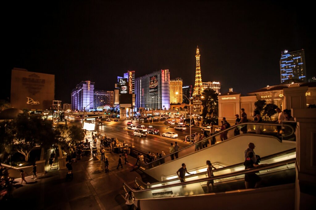 Crowds on the Las Vegas Strip during race week — Perfect.Live