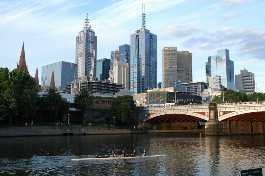 Melbourne and the Yarra during the tennis fortnight — Perfect.Live