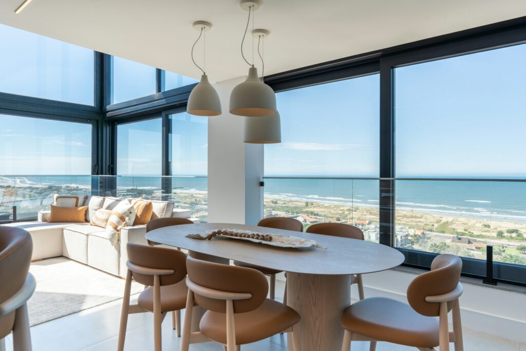 A hotel dining room facing the sea, the setting for most of Monaco’s starred tables