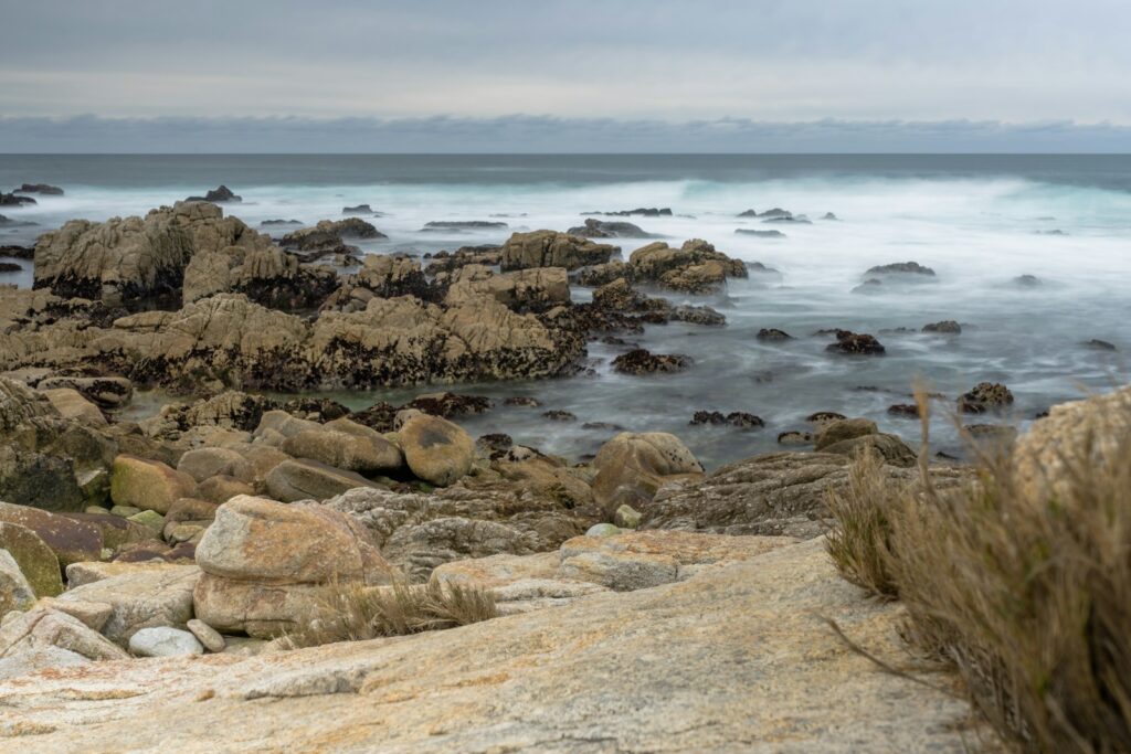 The coastal 17-Mile Drive on the Monterey Peninsula near Pebble Beach