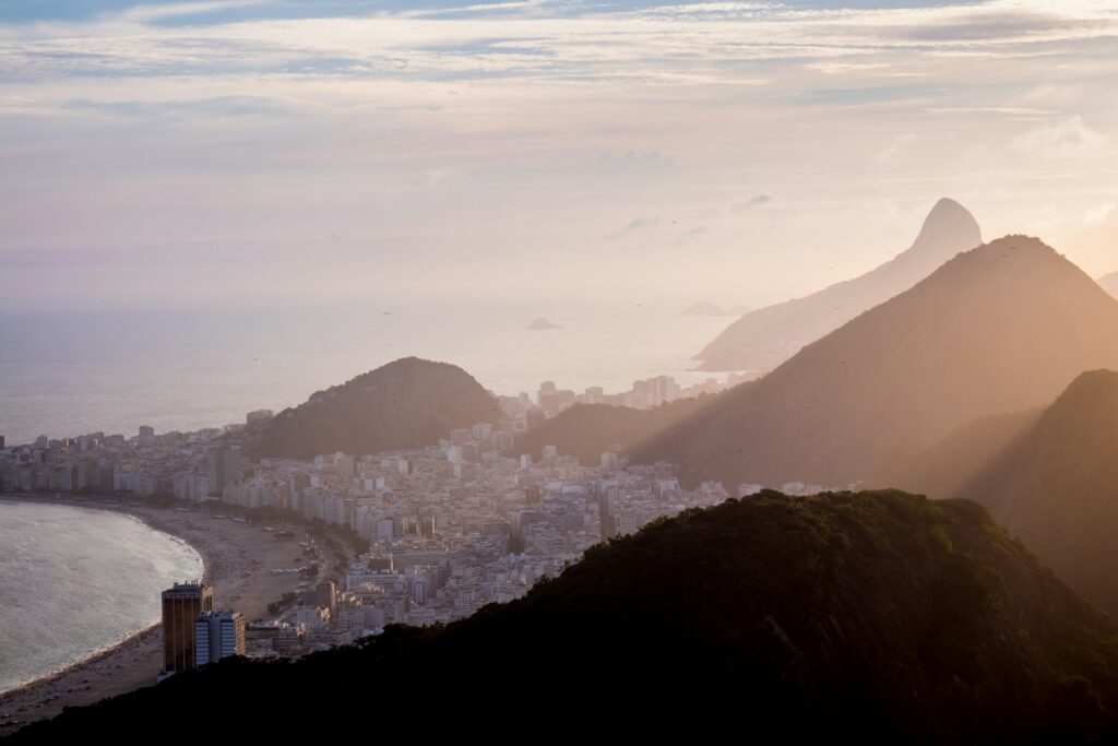 Rio de Janeiro cityscape and beach during carnival week — Perfect.Live
