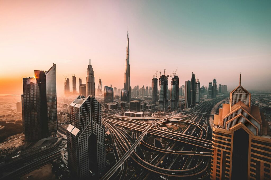 The Dubai skyline at sunrise, reflecting how fast the ultra-high-net-worth population is growing outside the traditional wealth centres