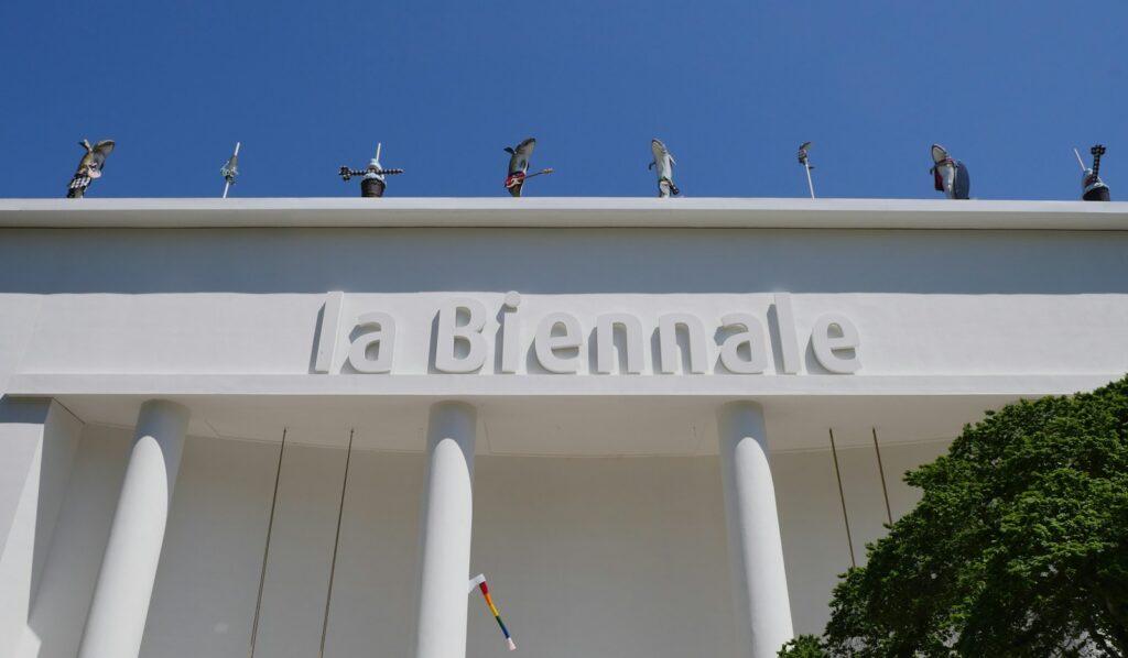 The la Biennale entrance pavilion in the Giardini at the Venice Biennale