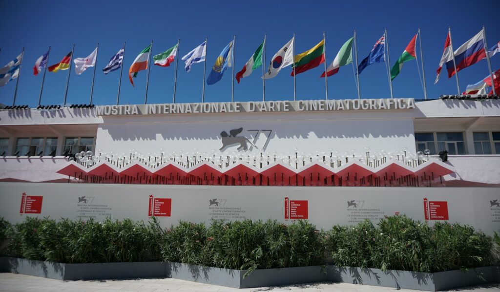 The Palazzo del Cinema on the Lungomare Marconi on the Venice Lido during the Venice Film Festival
