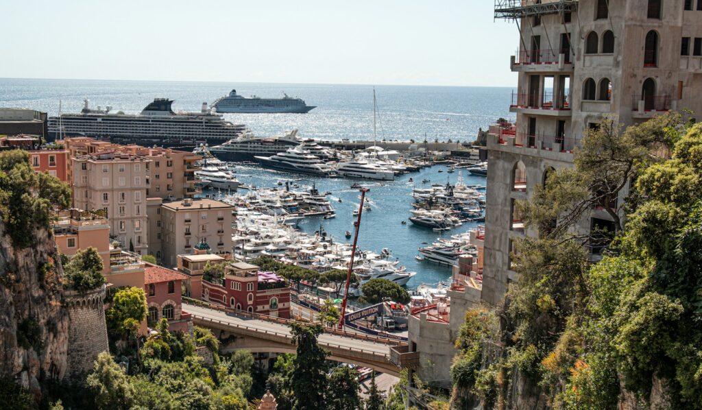 F1 corporate hospitality Monaco — a private terrace above the harbour during race weekend