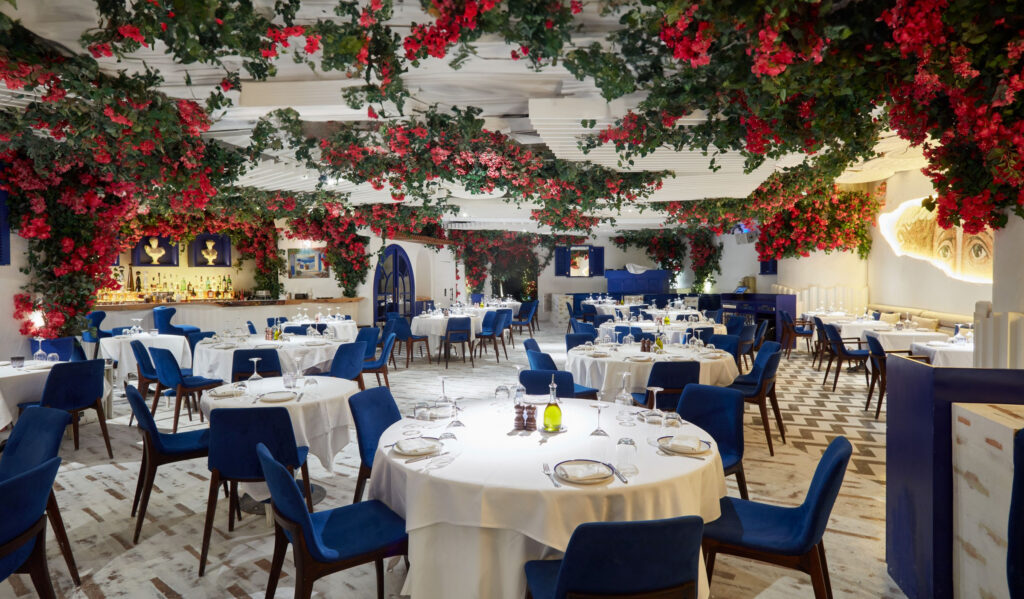 OPA Dubai — Greek taverna interiors at Fairmont Dubai
